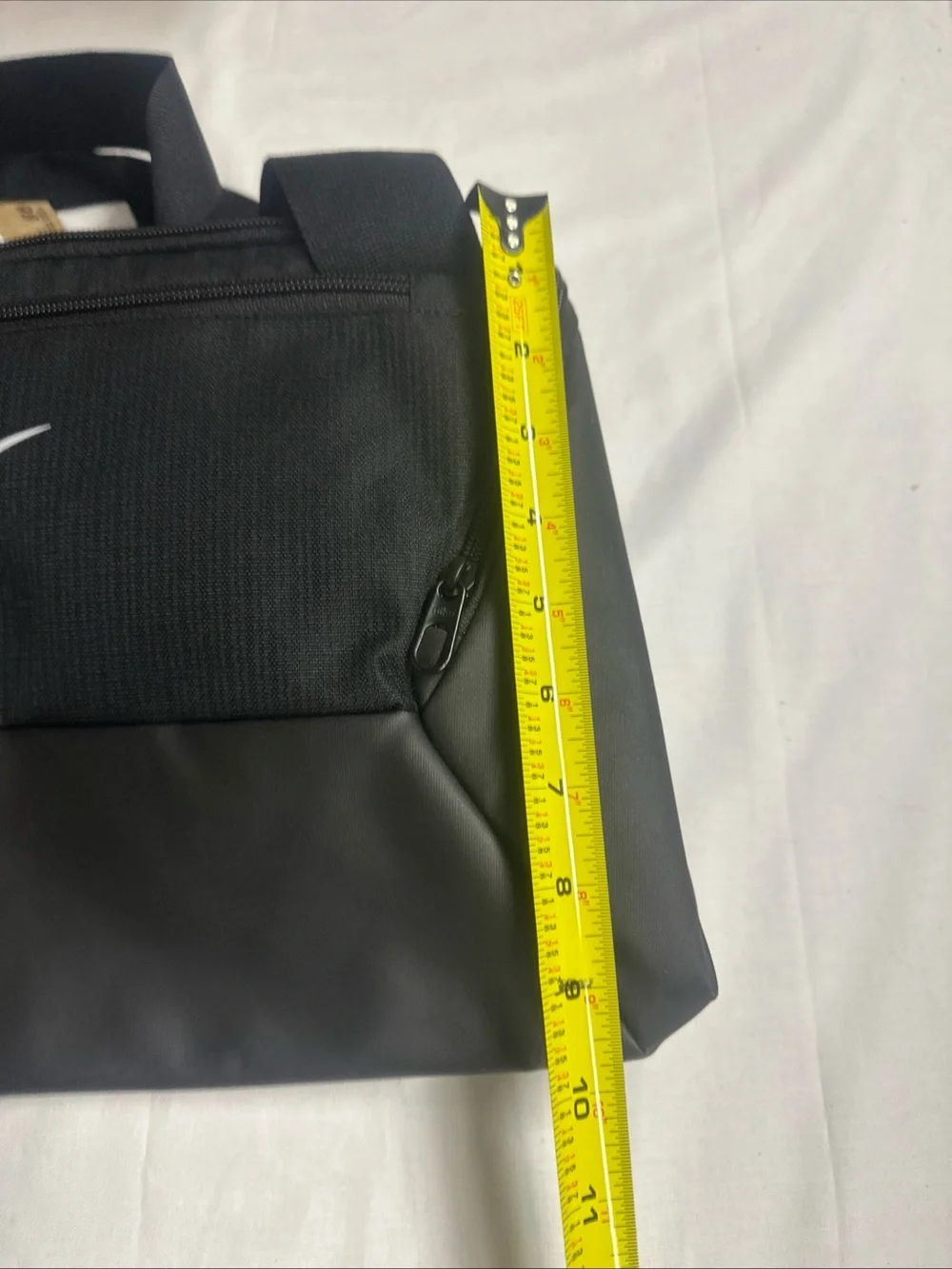 Nike Black Duffel Bag with White Swoosh Logo